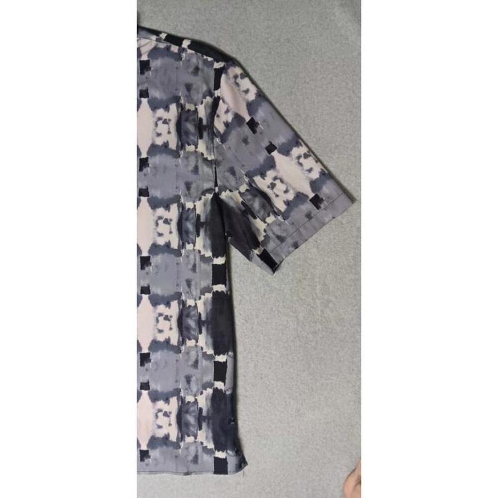 Suslo Couture Button Up Short Sleeve Shirt Mens Size 3XL Gray Watercolor Design - Picture 5 of 10